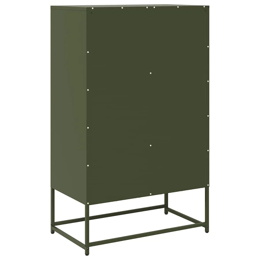 Buffet haut vert olive 68x39 x111,5 cm acier - 8