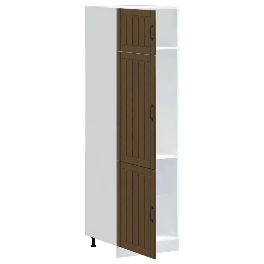 Armoire de cuisine Lucca chêne marron bois d'ingénierie - 4