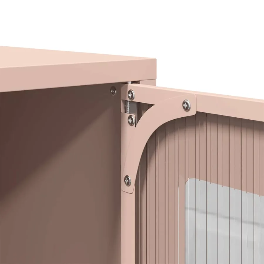 Meuble TV rose 68x39x60,5 cm acier - 11