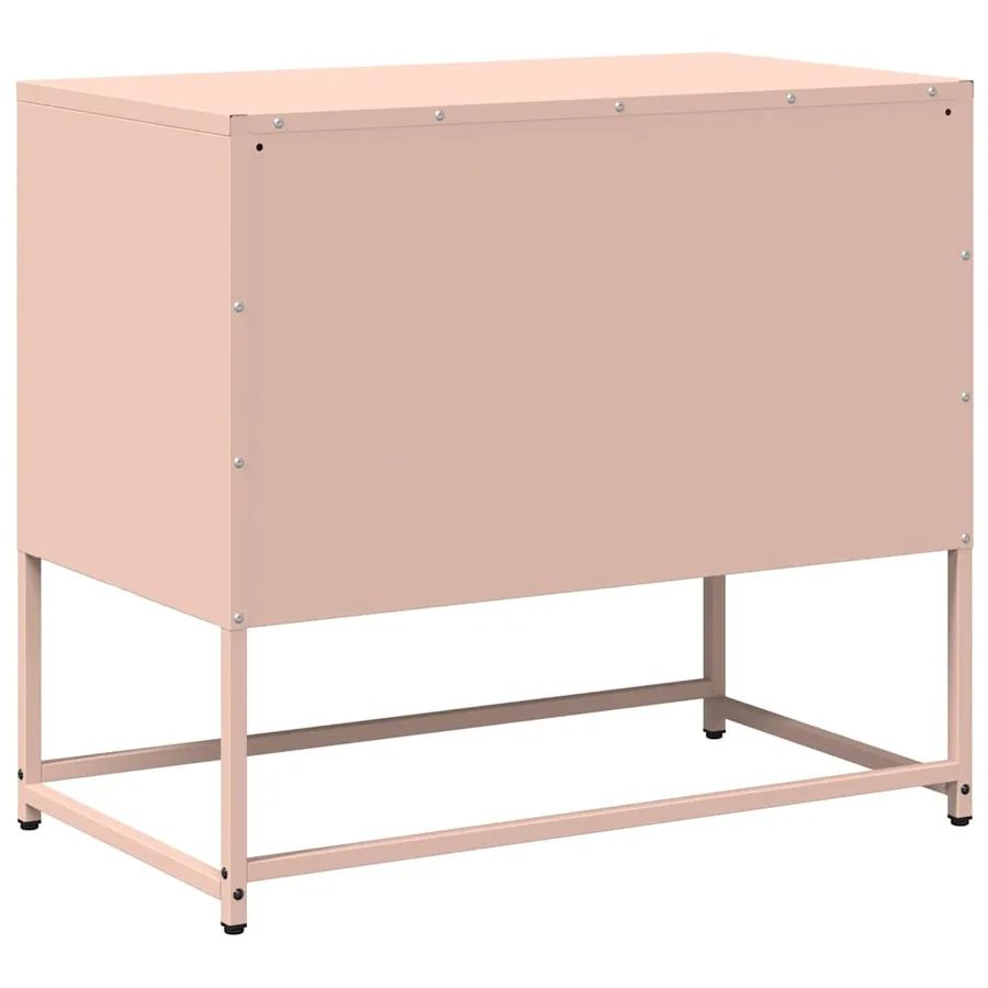 Meuble TV rose 68x39x60,5 cm acier - 8
