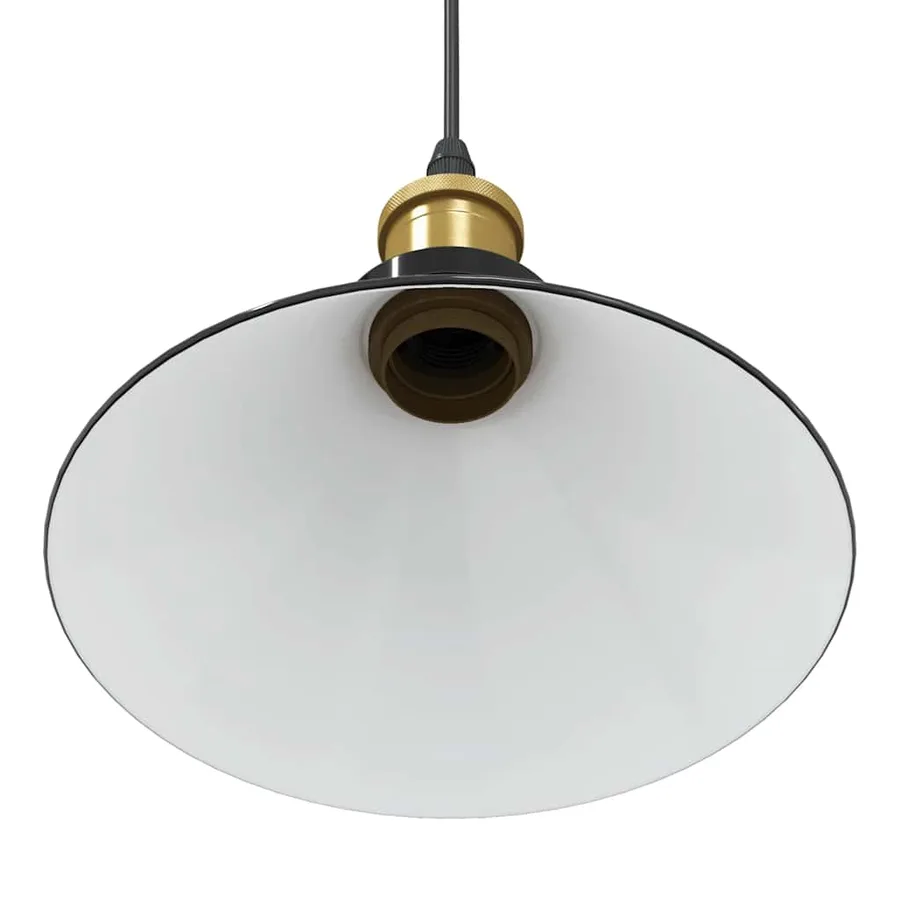 Lampe suspendue réglable hauteur E27 noir brillant Ø22 cm métal - 9