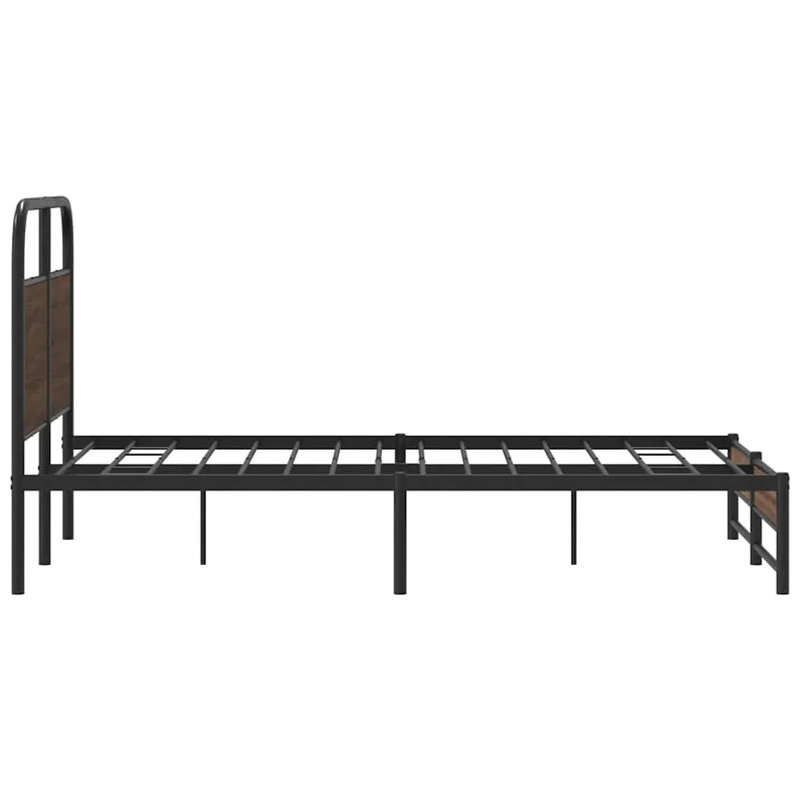 Cadre de lit sans matelas 140x190 cm chêne marron - 6