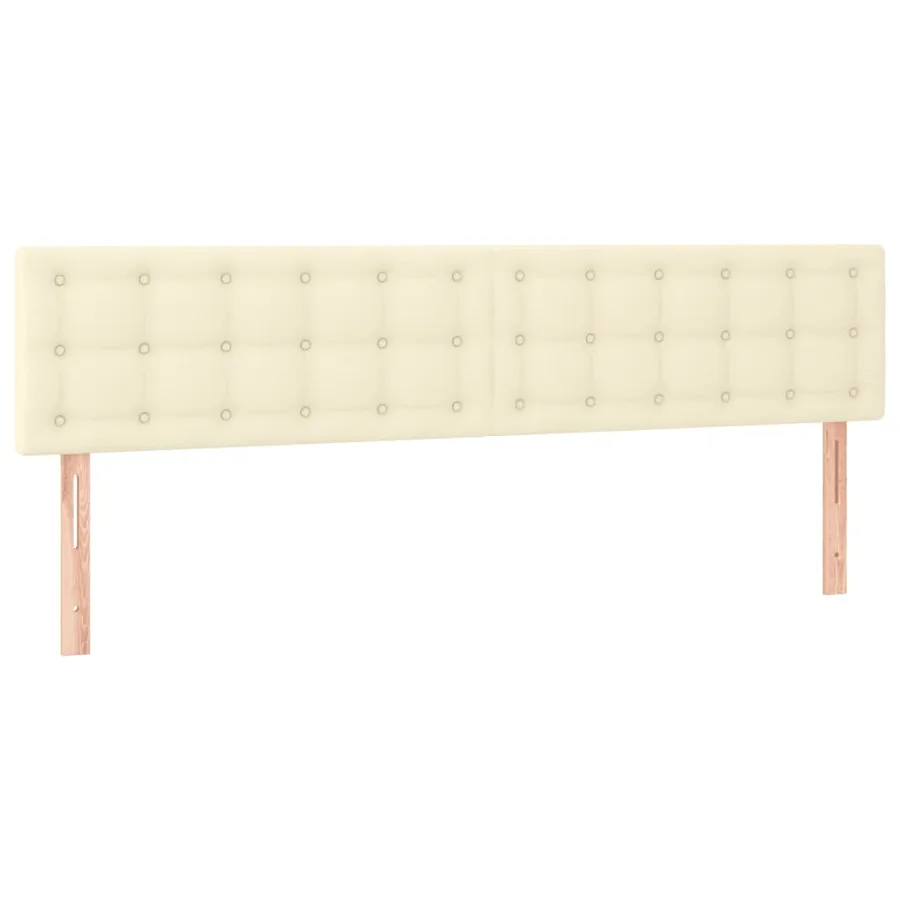 Tête de lit à LED Crème 180x5x78/88 cm Similicuir - 4