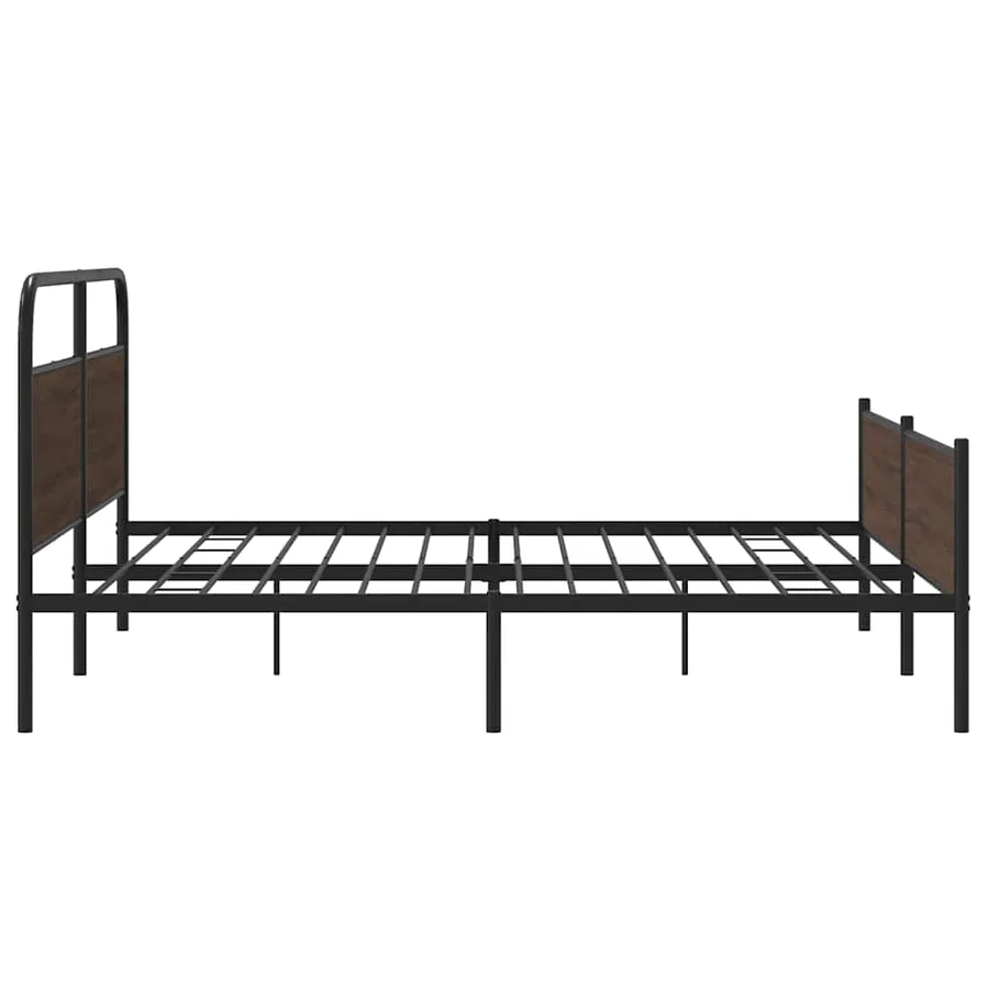 Cadre de lit en métal sans matelas chêne marron 183x213 cm - 6