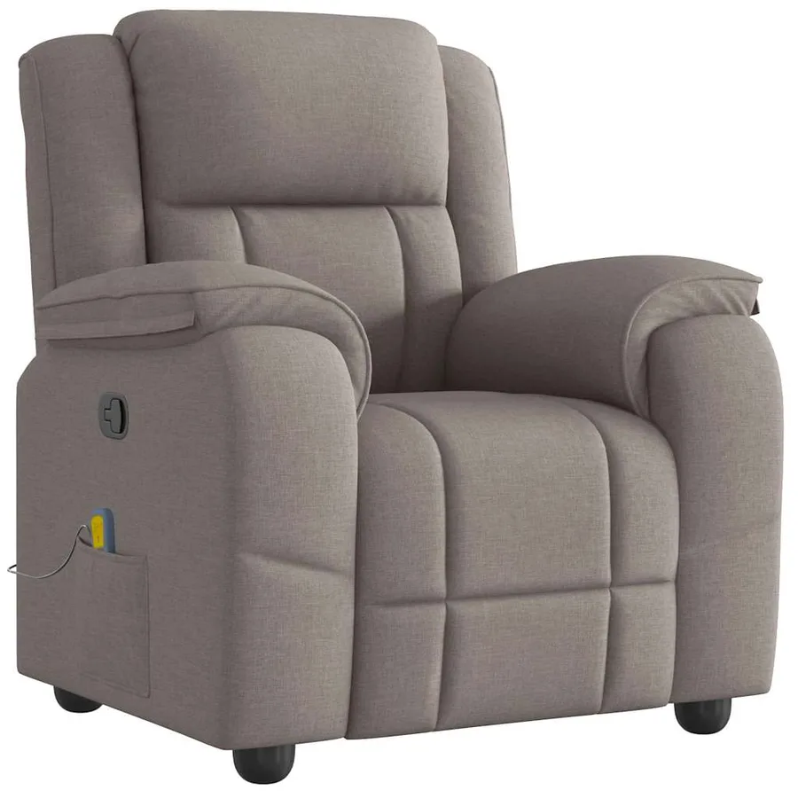 Fauteuil de massage inclinable Taupe Tissu - 2