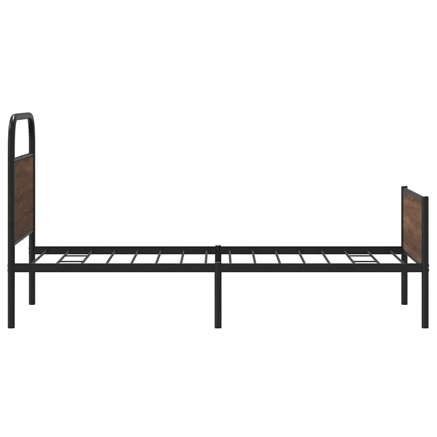 Cadre de lit sans matelas 107x203 cm chêne marron - 6
