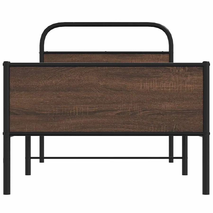 Cadre de lit sans matelas 100x190 cm chêne marron - 5