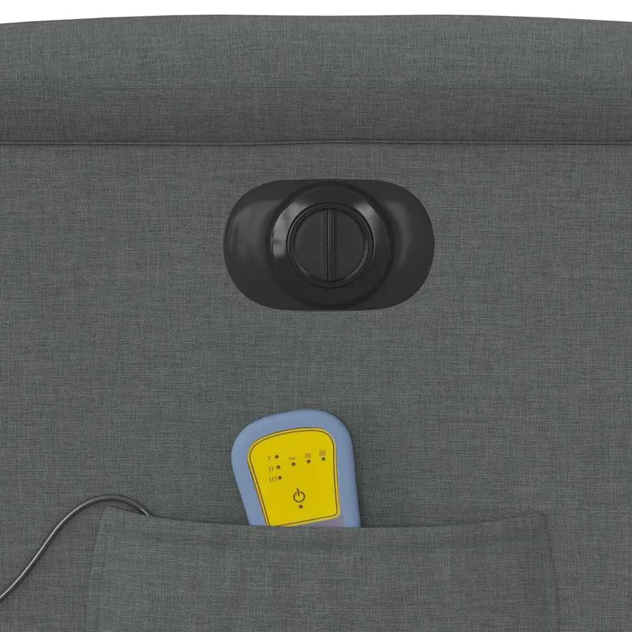 Fauteuil inclinable de massage électrique Gris foncé Tissu - 13