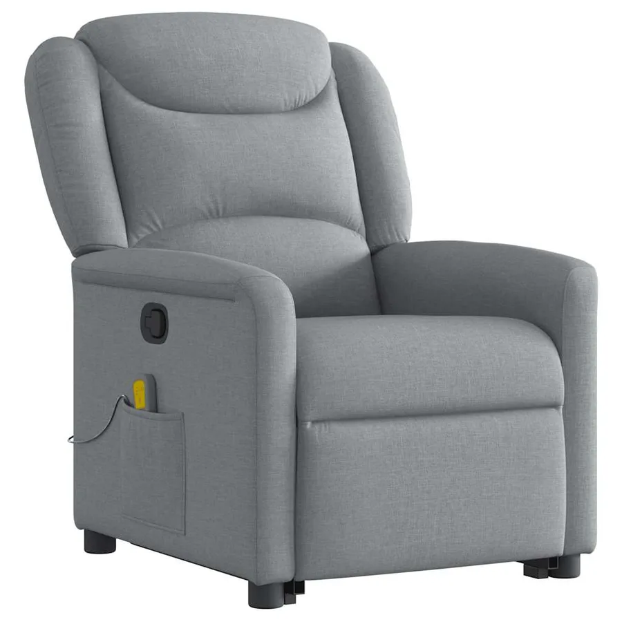 Fauteuil de massage inclinable Gris clair Tissu - 4