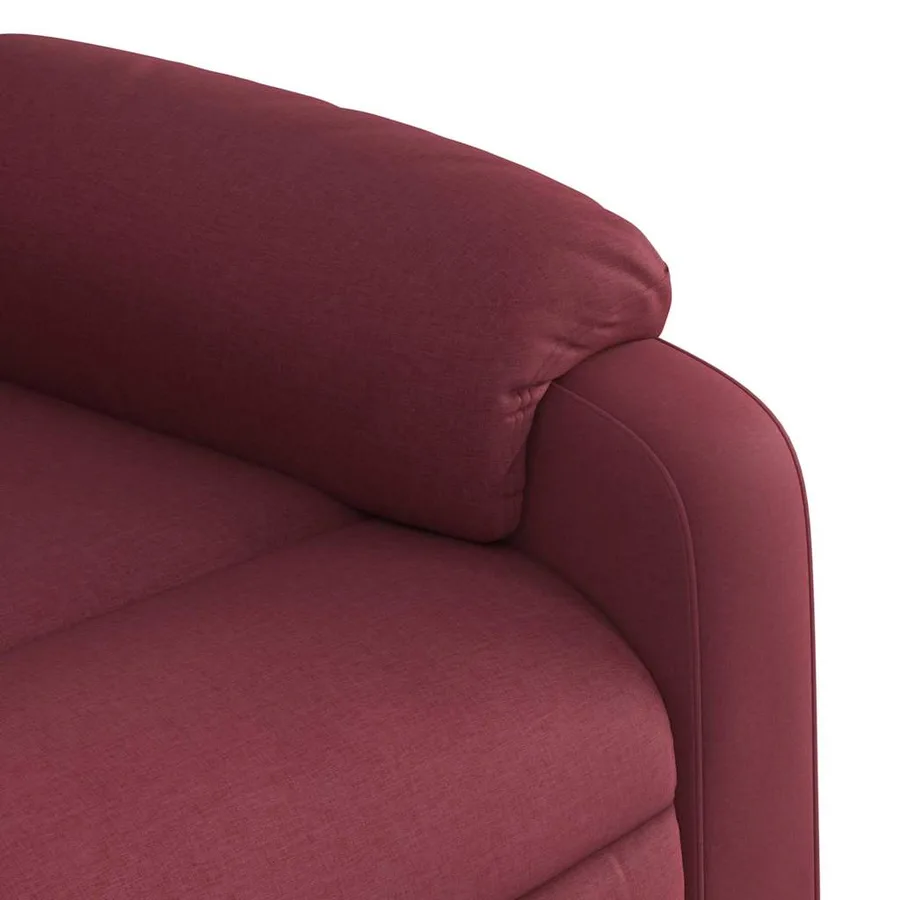 Fauteuil de massage inclinable électrique Rouge bordeaux Tissu - 11