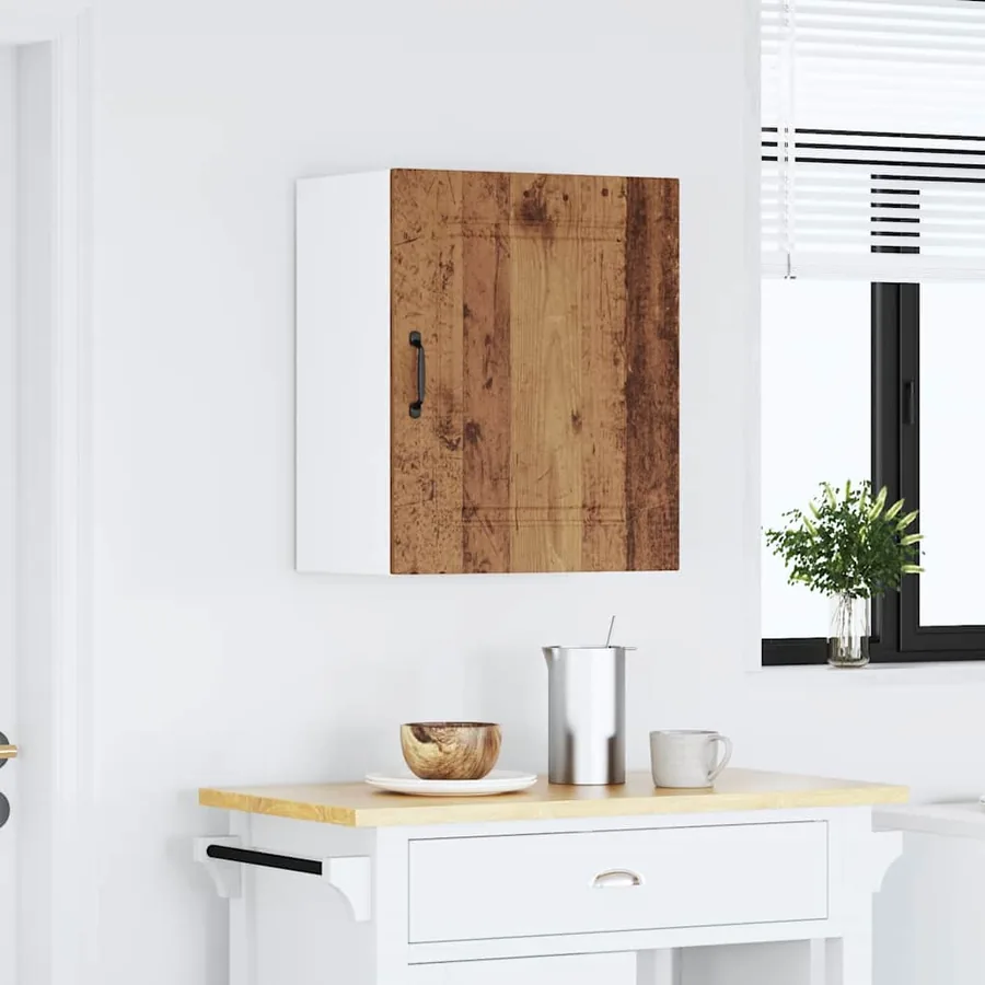 Meuble mural de cuisine Kalmar en bois d'ingénierie vieilli