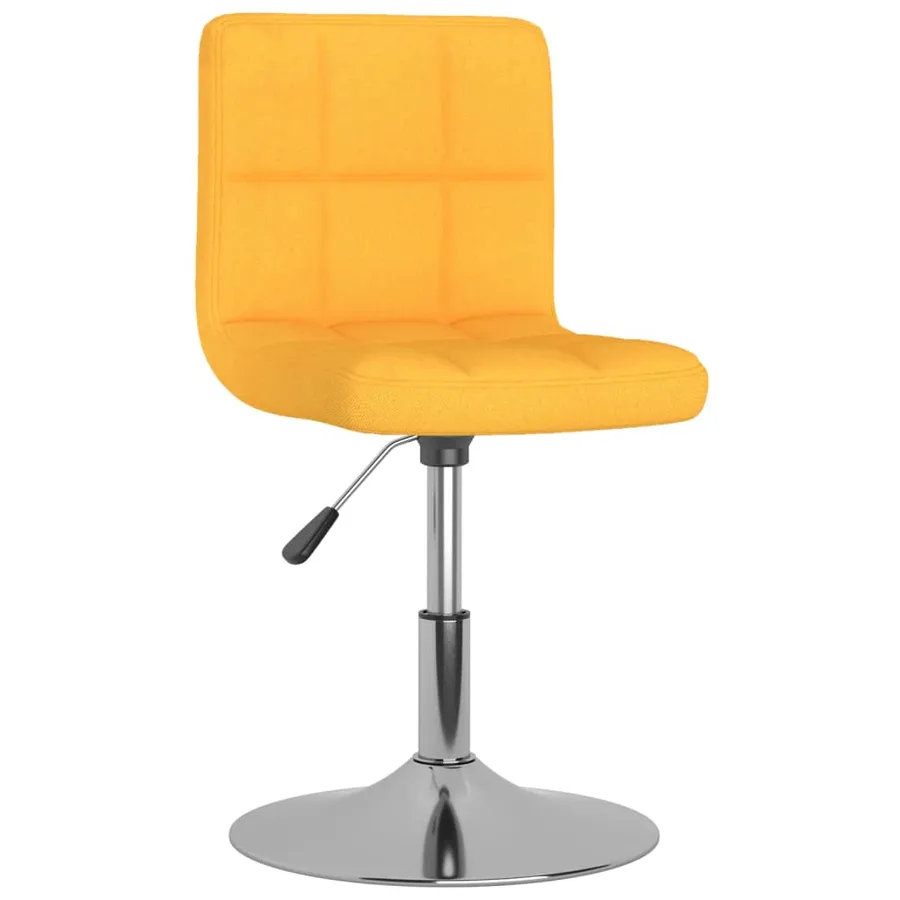 Chaises pivotantes à manger lot de 2 jaune tissu - 3