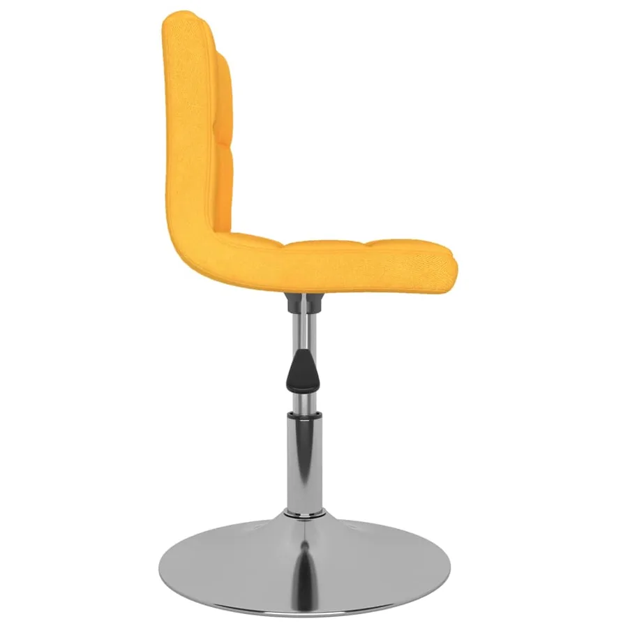 Chaises pivotantes à manger lot de 2 jaune tissu - 5