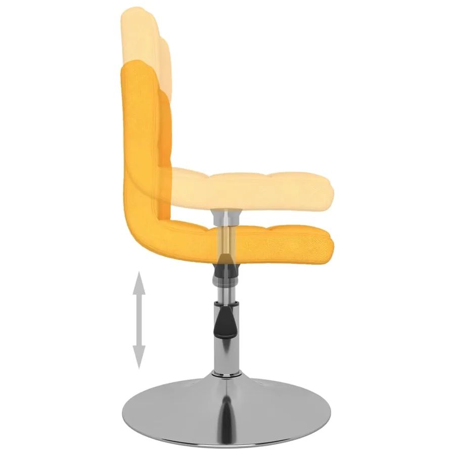 Chaises pivotantes à manger lot de 2 jaune tissu - 7