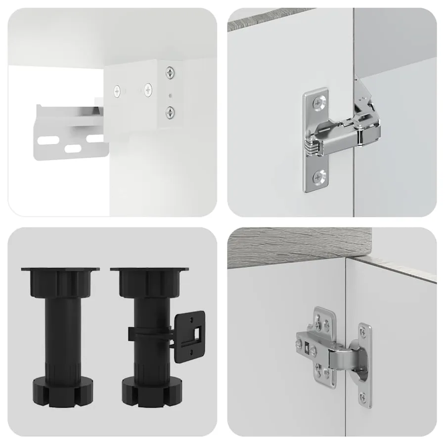 Ensemble d'armoires de cuisine 4 pcs Kalmar bois d'ingénierie - 6