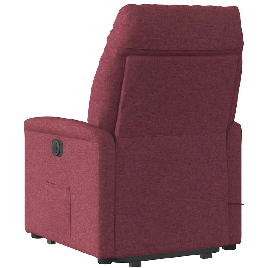 Fauteuil inclinable de massage Rouge bordeaux Tissu - 7