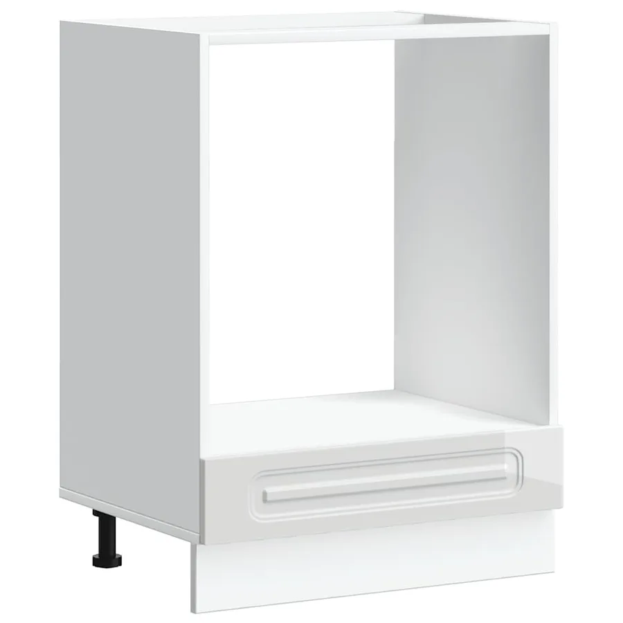 Armoire à four Kalmar blanc brillant bois d'ingénierie - 2
