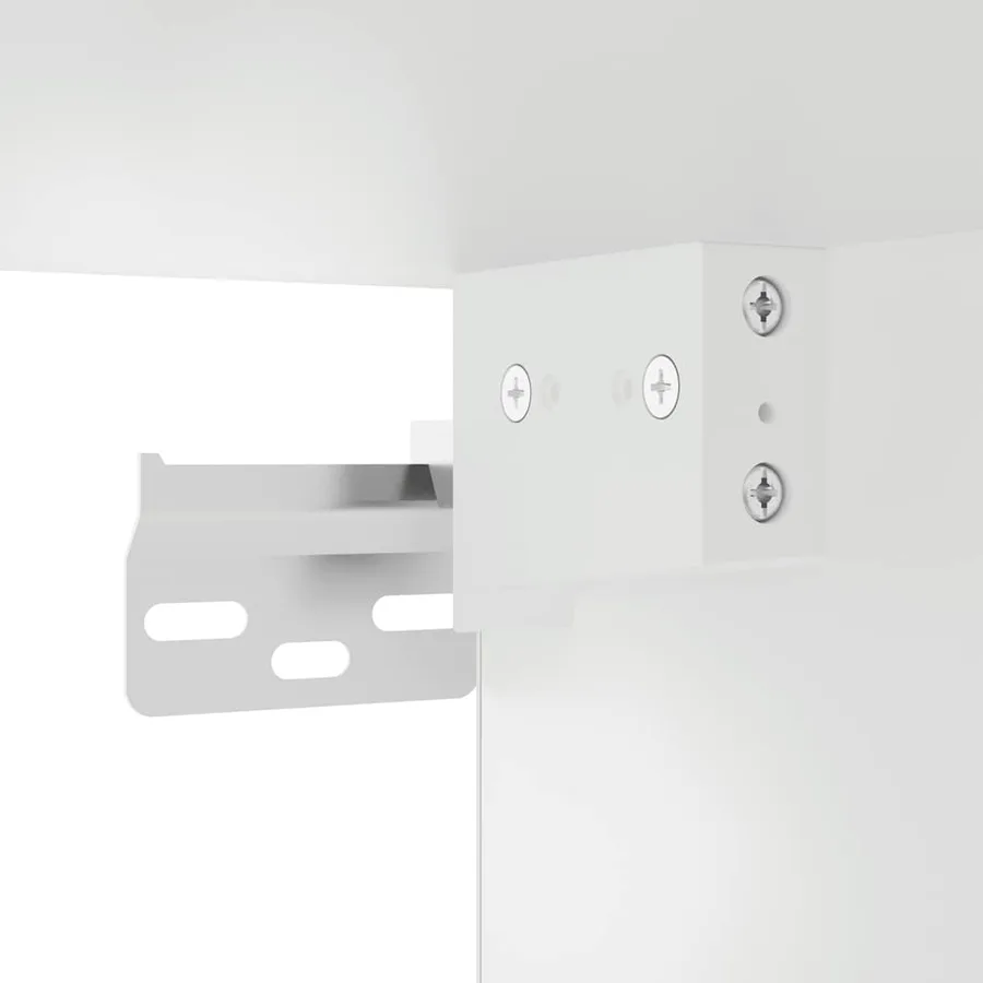 Armoire murale de cuisine avec porte en verre Kalmar blanc - 12