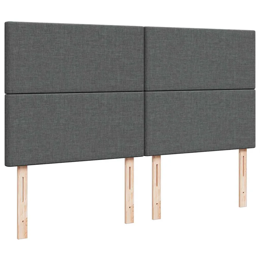 Cadre de lit ottoman avec matelas gris foncé 160x200cm tissu - 10