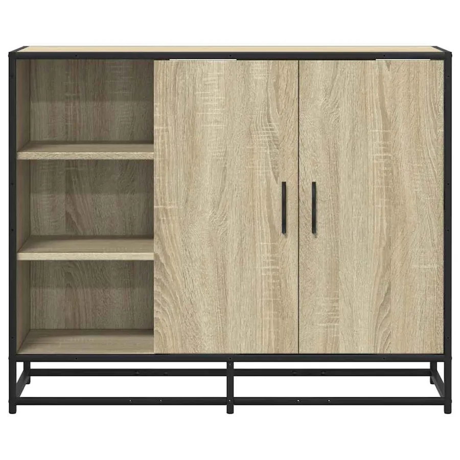 Buffet chêne sonoma 92x35x76 cm bois d'ingénierie - 4
