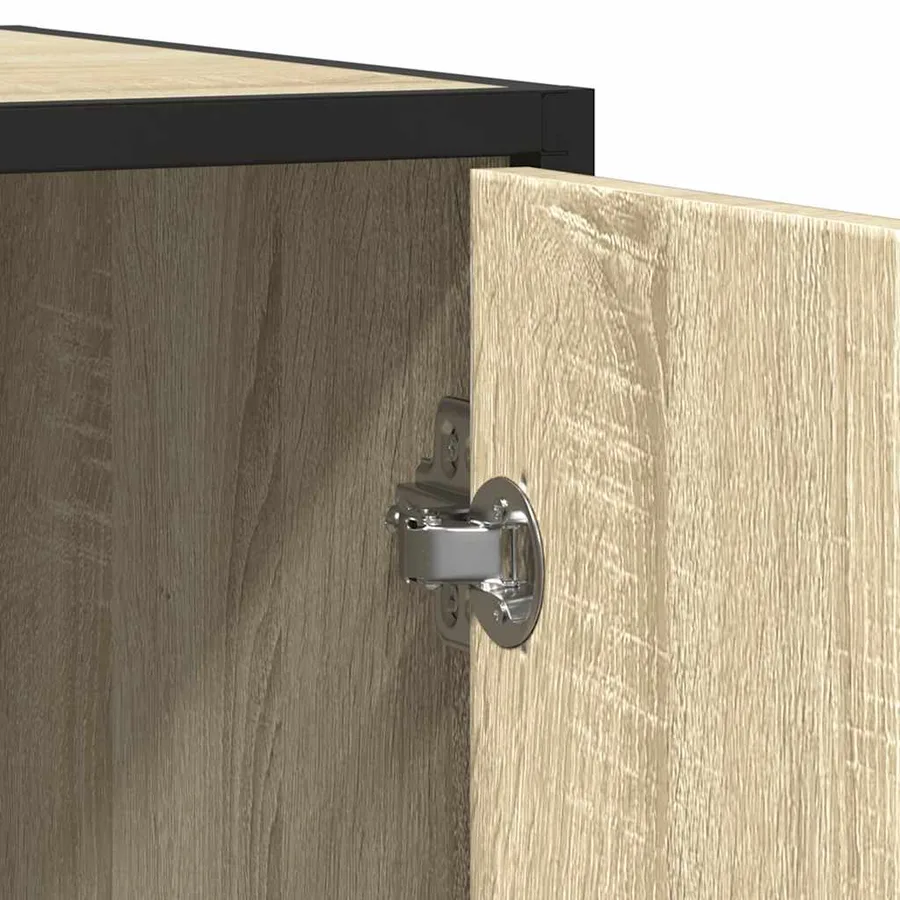 Buffet chêne sonoma 92x35x76 cm bois d'ingénierie - 8