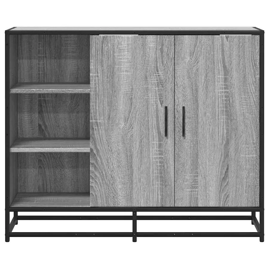 Buffet sonoma gris 92x35x76 cm bois d'ingénierie - 4