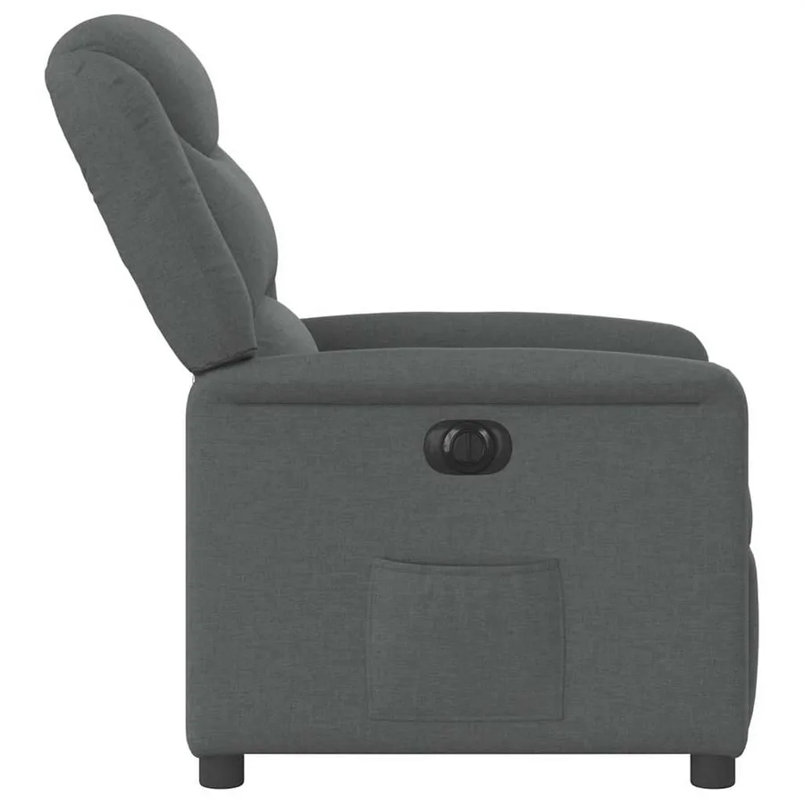 Fauteuil inclinable électrique Gris foncé Tissu - 6