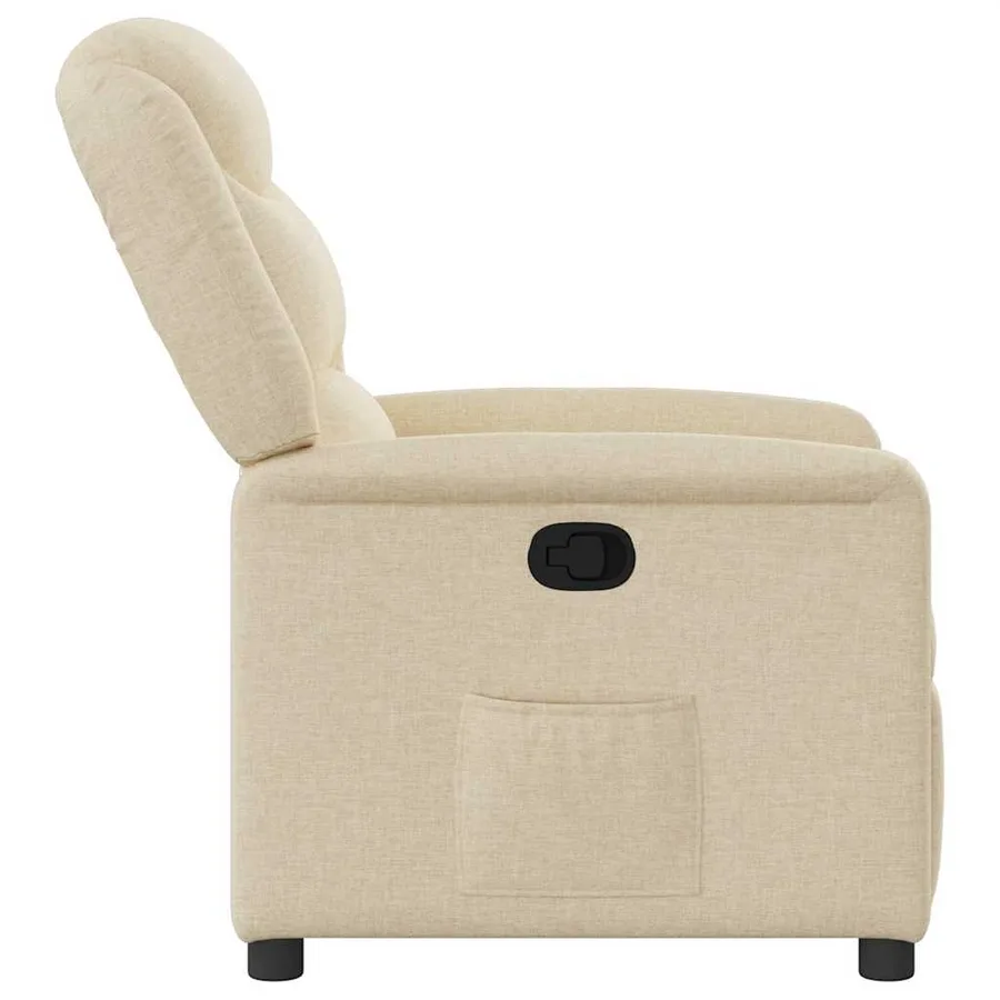 Fauteuil inclinable Crème Tissu - 4