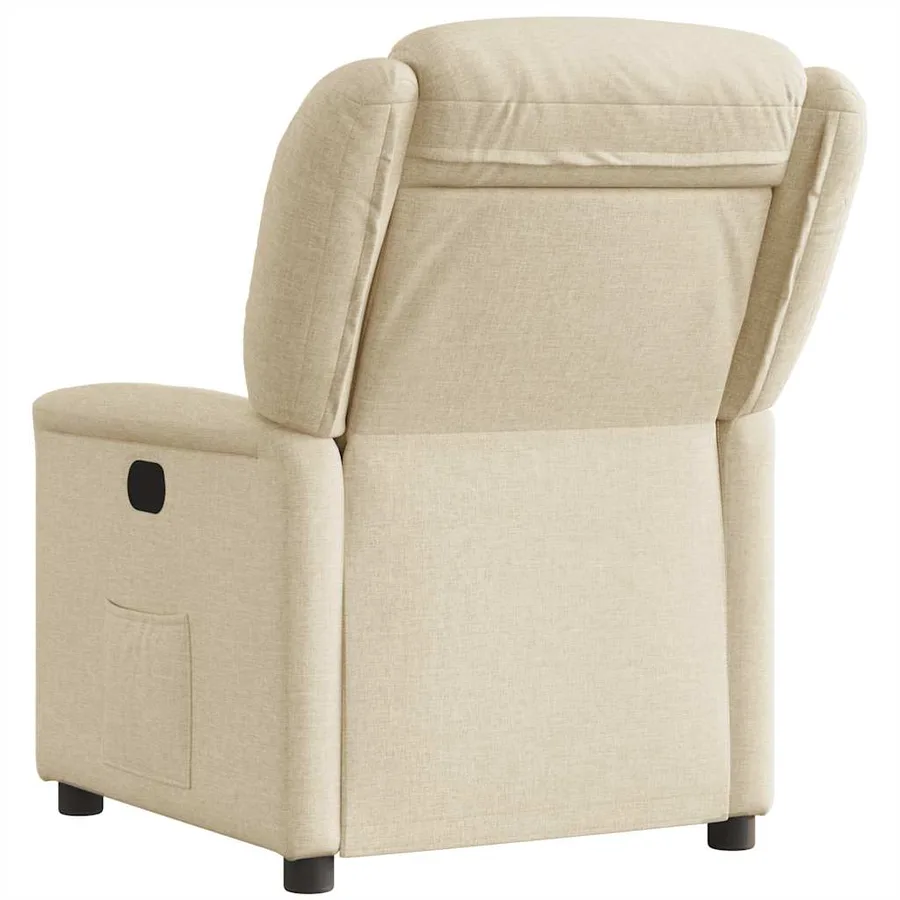 Fauteuil inclinable Crème Tissu - 5