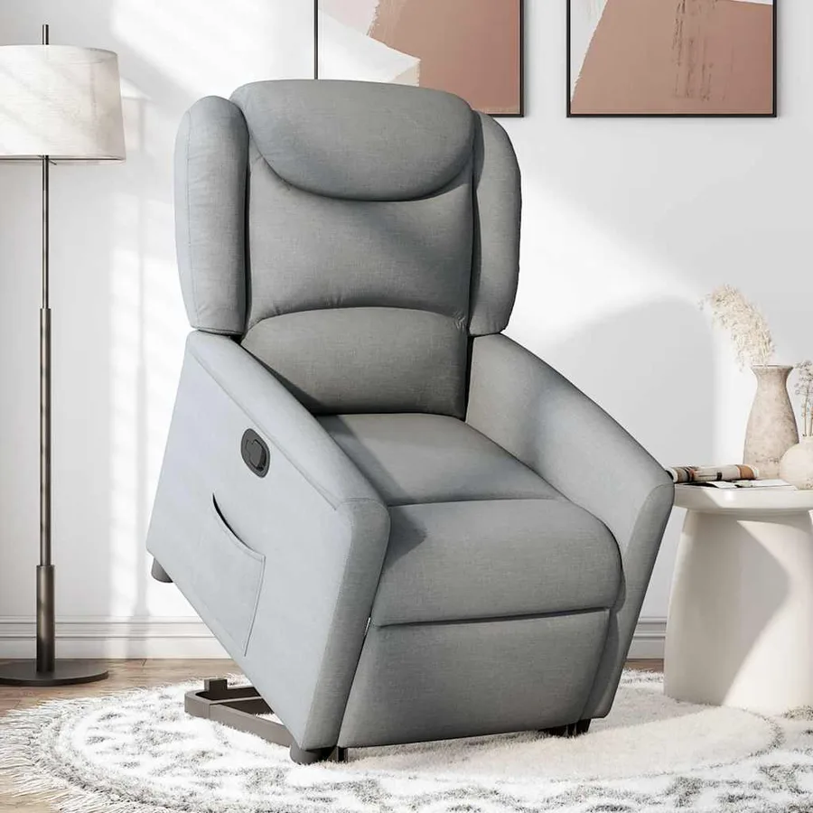 Fauteuil inclinable Gris clair Tissu - 2