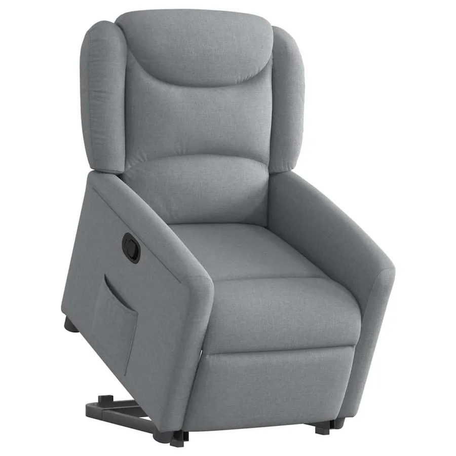 Fauteuil inclinable Gris clair Tissu - 3