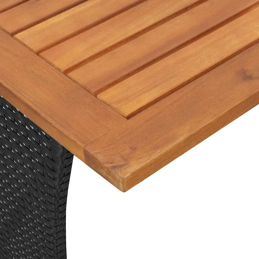 Ensemble à manger de jardin avec coussins 3 pcs Noir - 11