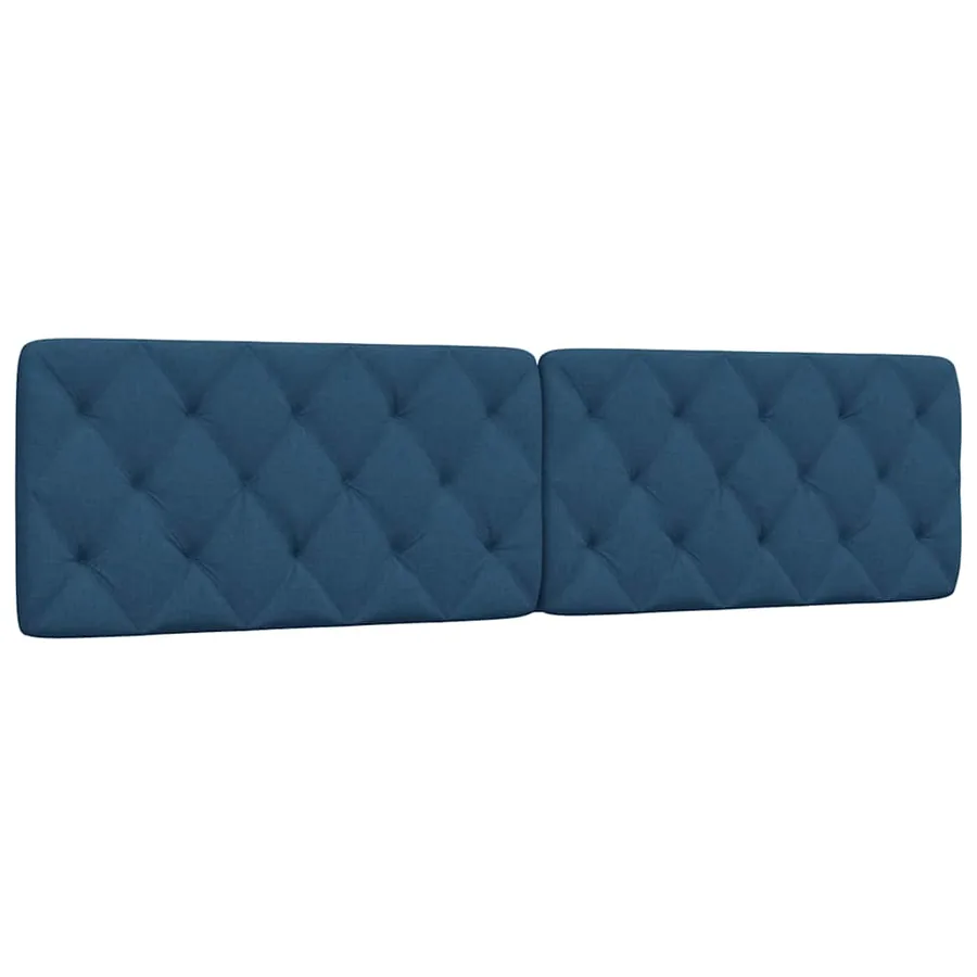 Coussin de tête de lit bleu 200 cm tissu