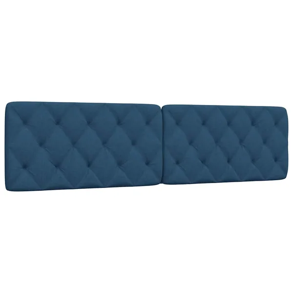 Coussin de tête de lit bleu 200 cm tissu