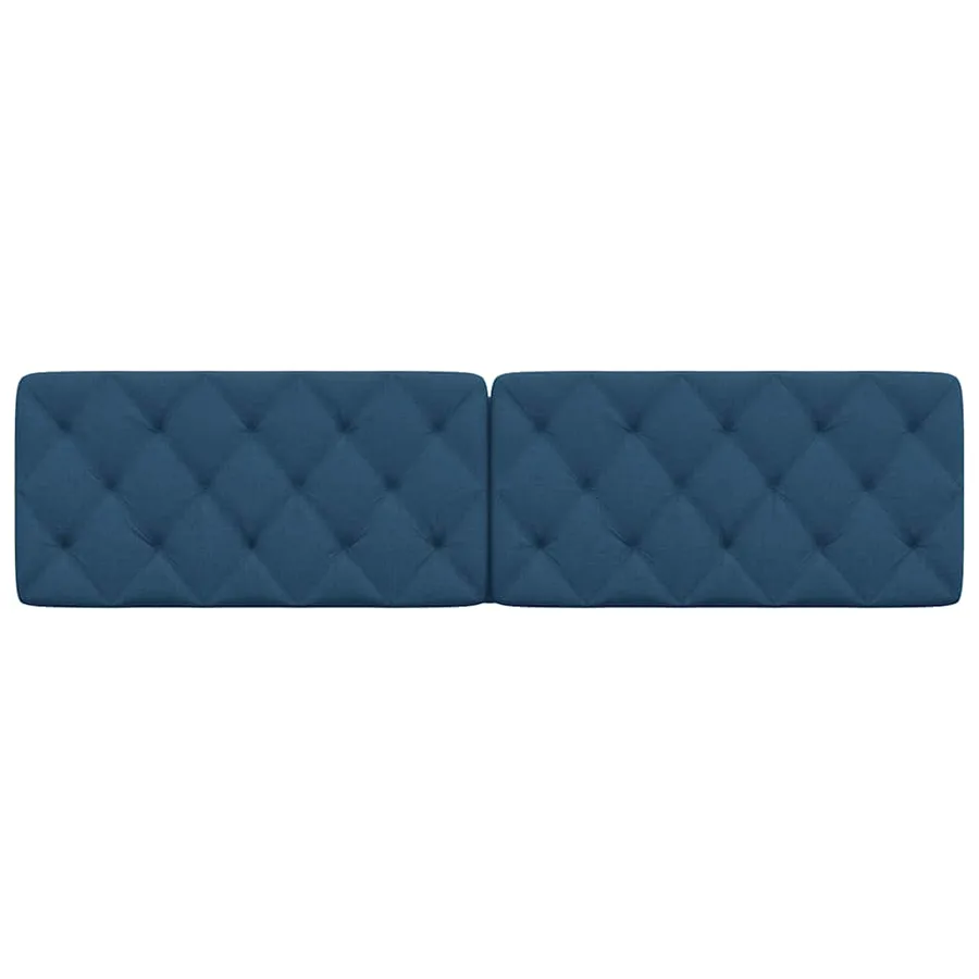 Coussin de tête de lit bleu 200 cm tissu - 4