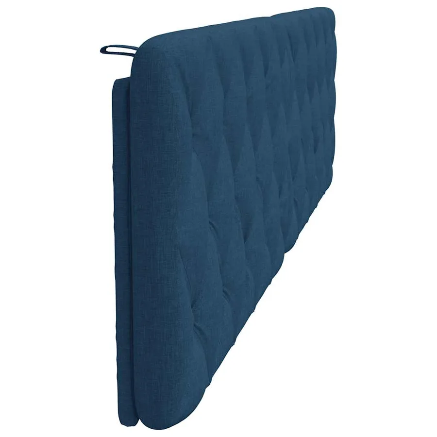 Coussin de tête de lit bleu 200 cm tissu - 5