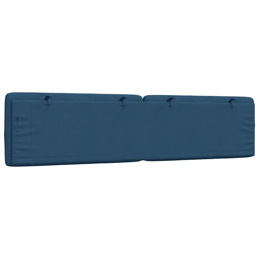 Coussin de tête de lit bleu 200 cm tissu - 6