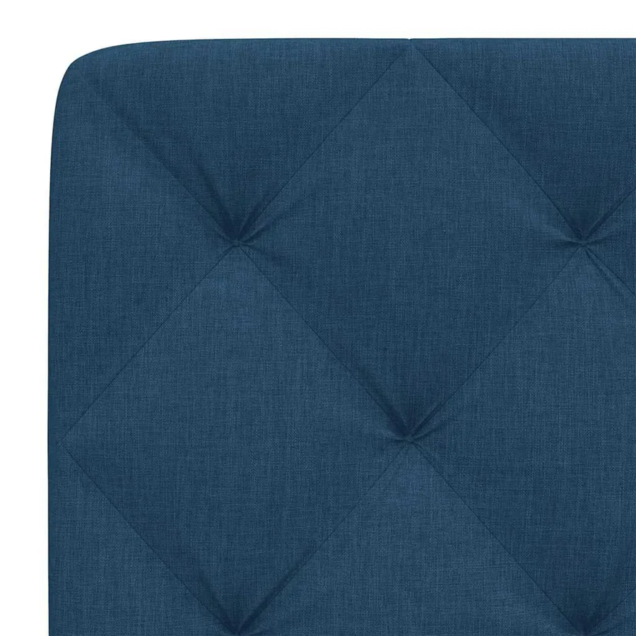 Coussin de tête de lit bleu 200 cm tissu - 7