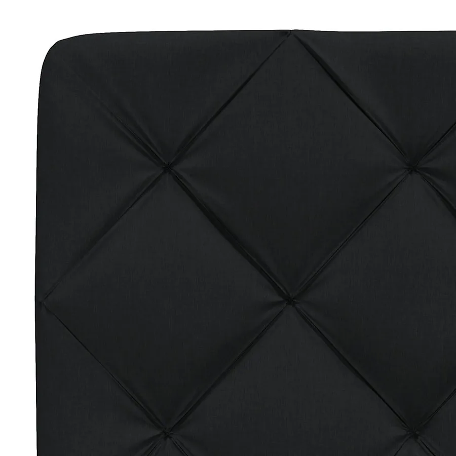 Cadre de lit avec LED sans matelas noir 140x190 cm tissu - 12