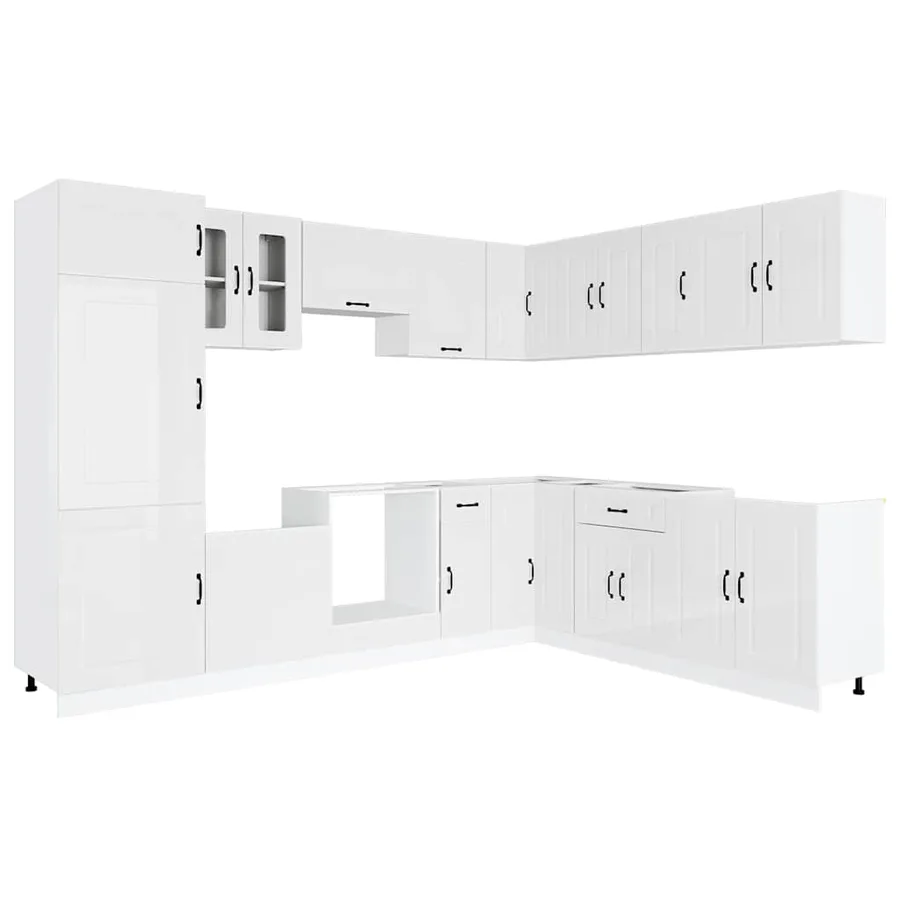 Ensemble d'armoires de cuisine 14 pcs Kalmar bois d'ingénierie - 2