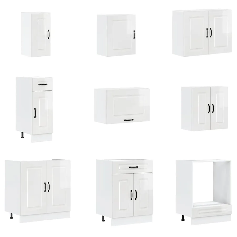 Ensemble d'armoires de cuisine 14 pcs Kalmar bois d'ingénierie - 4