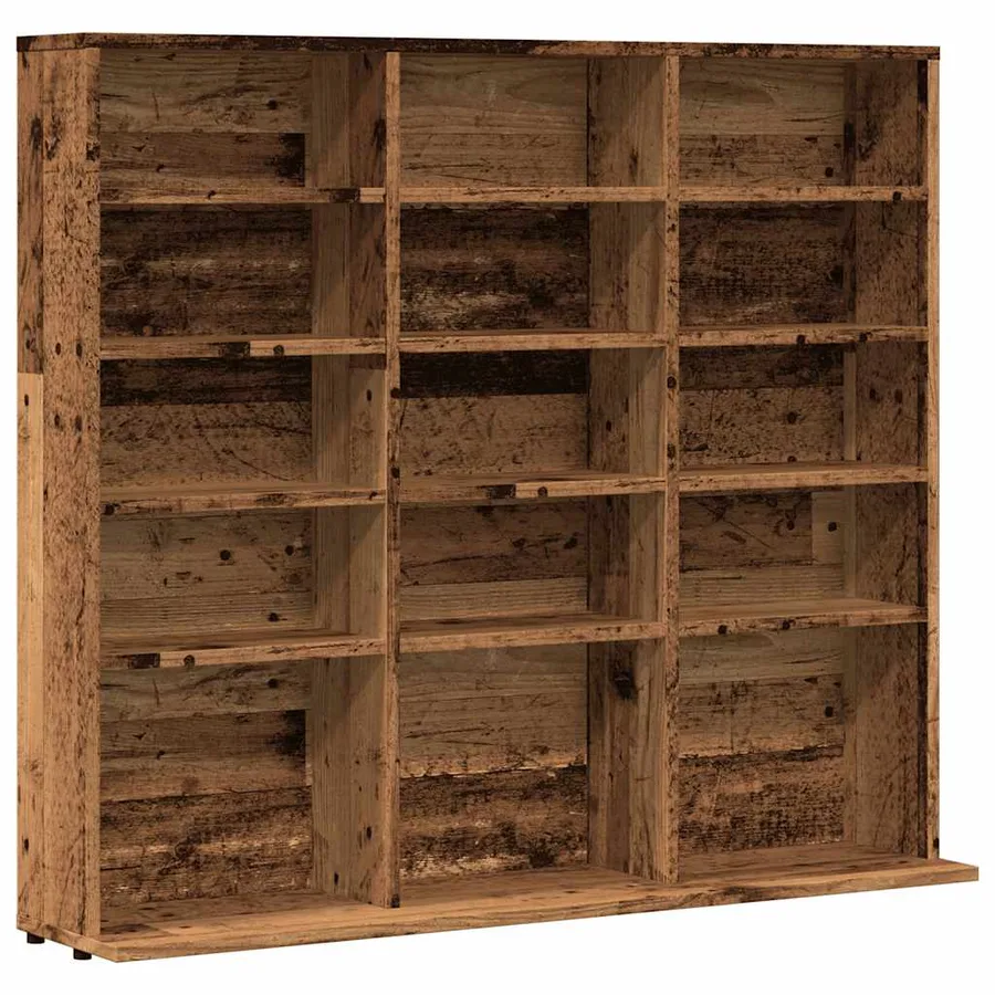 Armoire à CD vieux bois 100x23x89,5 cm bois d'ingénierie - 2