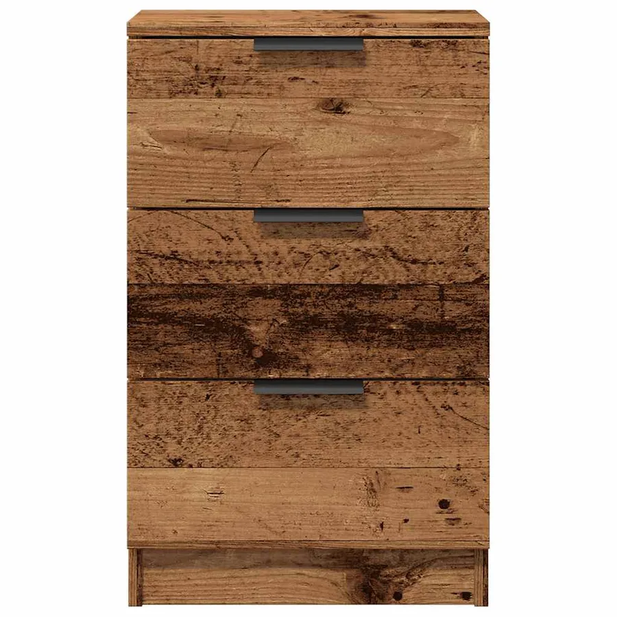 Table de chevet vieux bois 40x36x65 cm bois d'ingénierie - 5