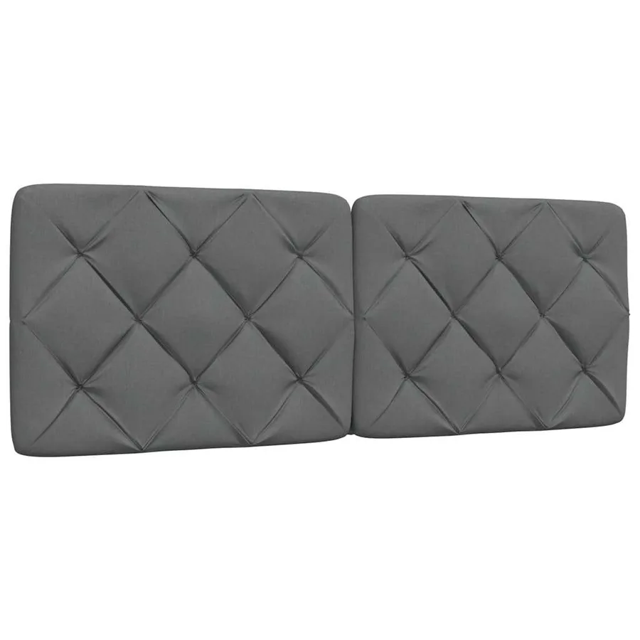 Cadre de lit sans matelas gris foncé 120x200 cm tissu - 7
