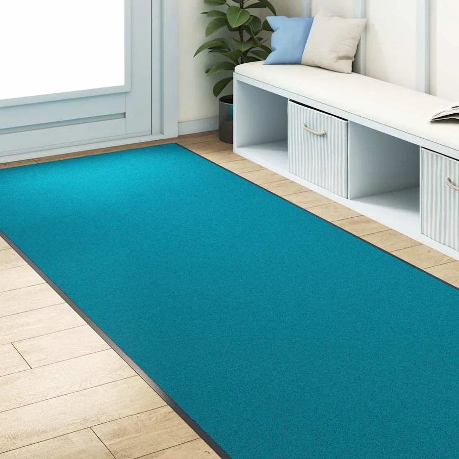 Tapis d'entrée Autre Cyan et Noir 120 x 400 cm Polyamide et PVC - 3