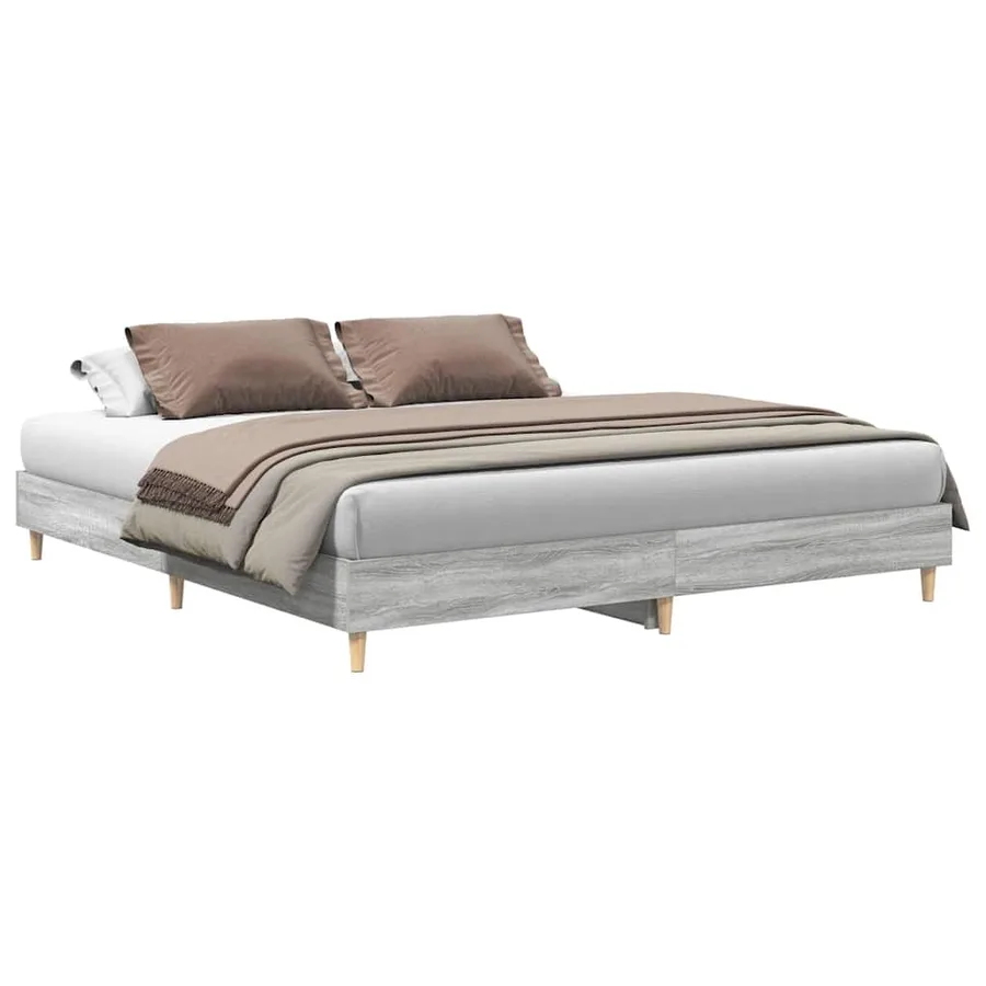 Cadre de lit sans matelas sonoma gris 180x200 cm - 2