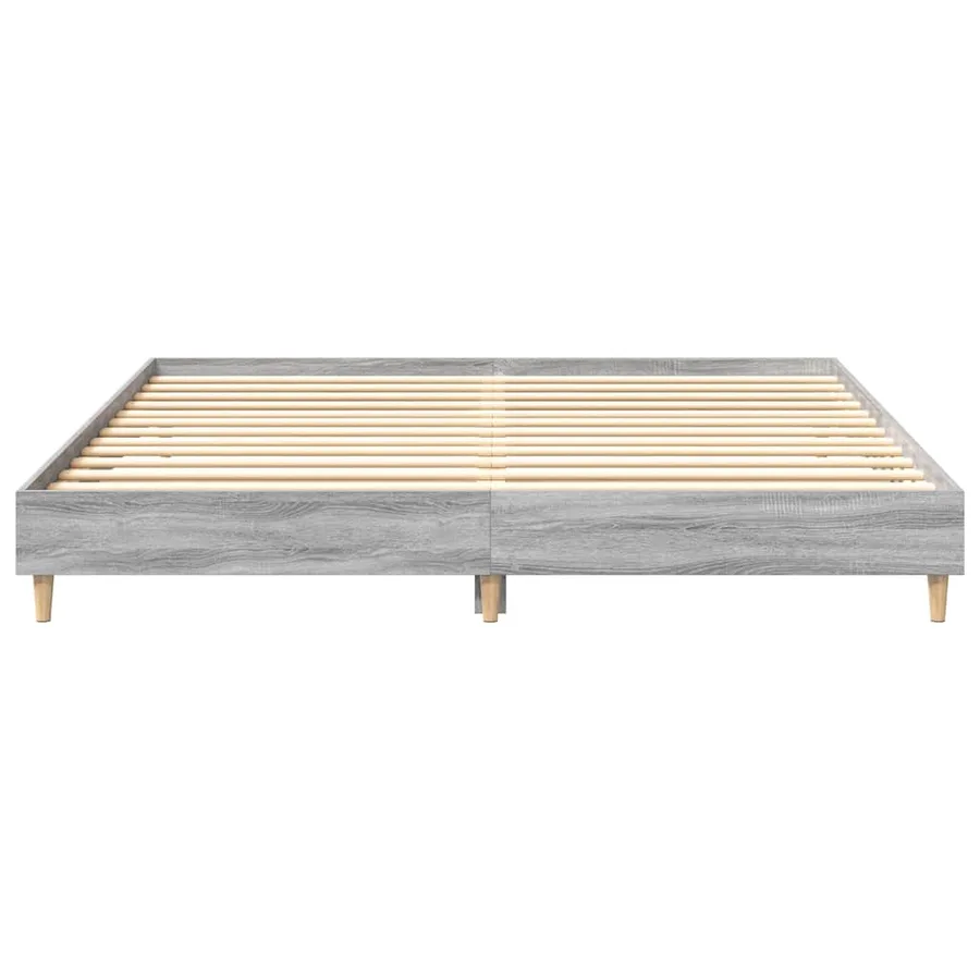 Cadre de lit sans matelas sonoma gris 180x200 cm - 5