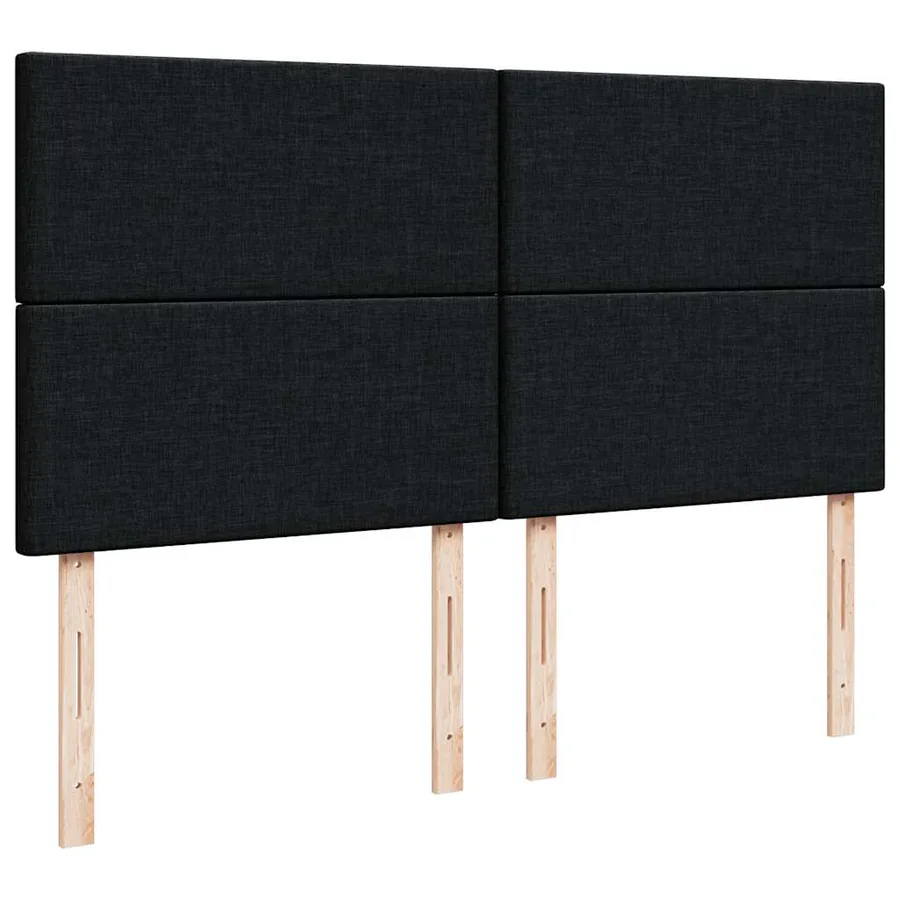Cadre de lit ottoman avec matelas noir 160x200 cm tissu - 9