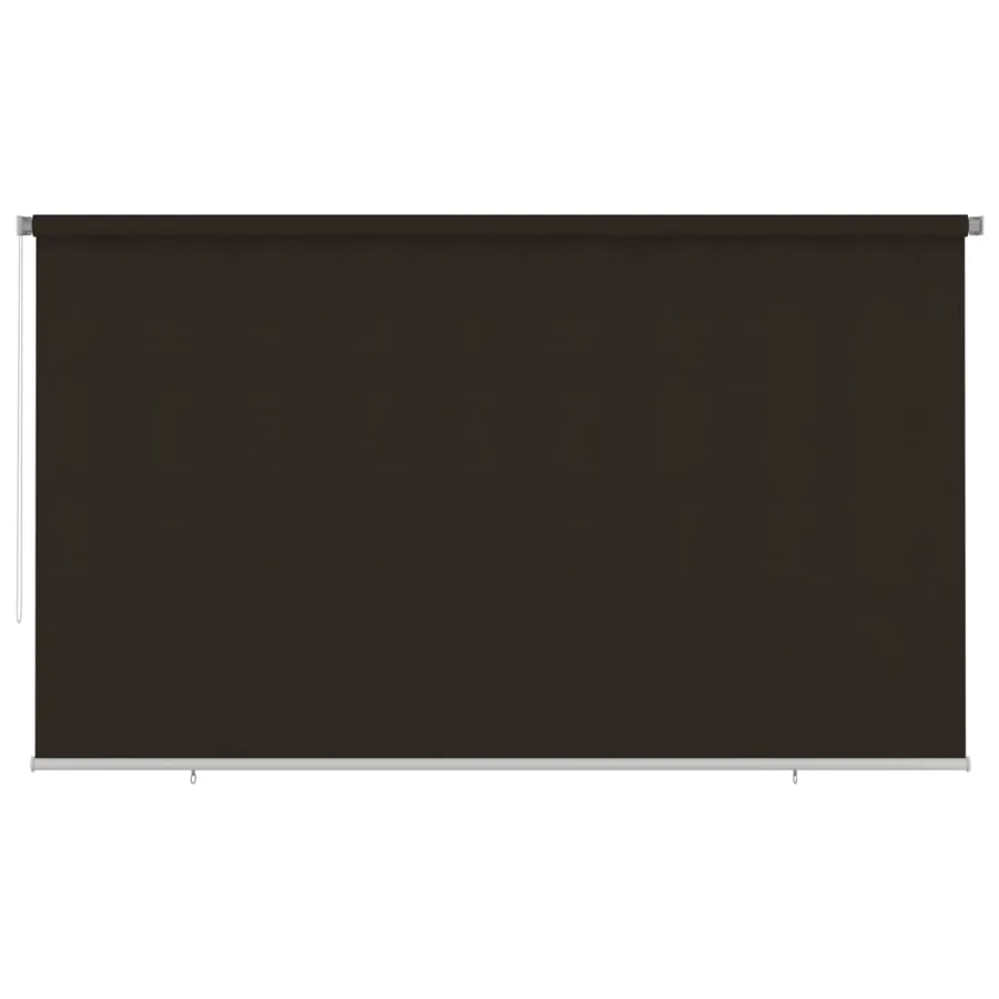 Store roulant d'extérieur 405 (l) x 230 (H) cm marron HDPE