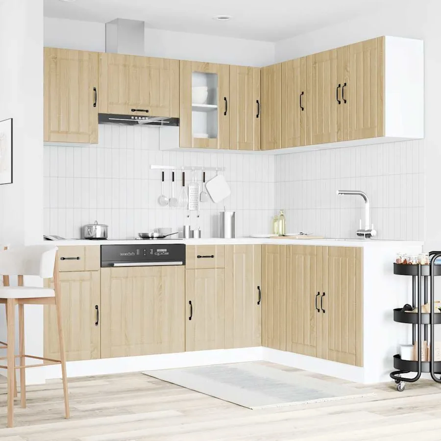 Ensemble d'armoires de cuisine 11 pcs Kalmar bois d'ingénierie - 3